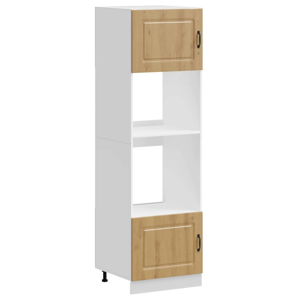 Armários forno 2 pcs Lucca derivados madeira carvalho artisiano M 2