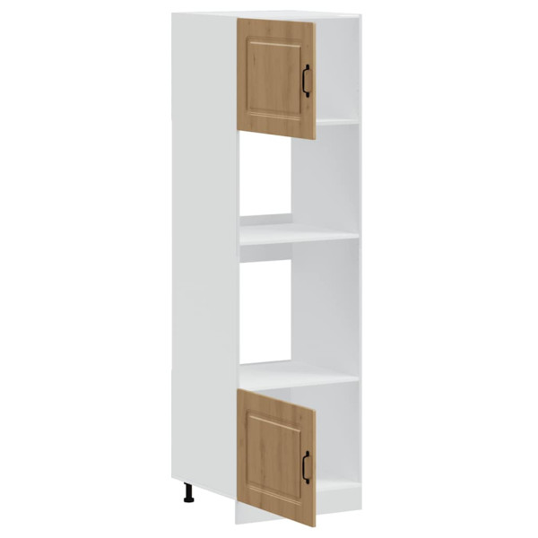 Armários forno 2 pcs Lucca derivados madeira carvalho artisiano M 5