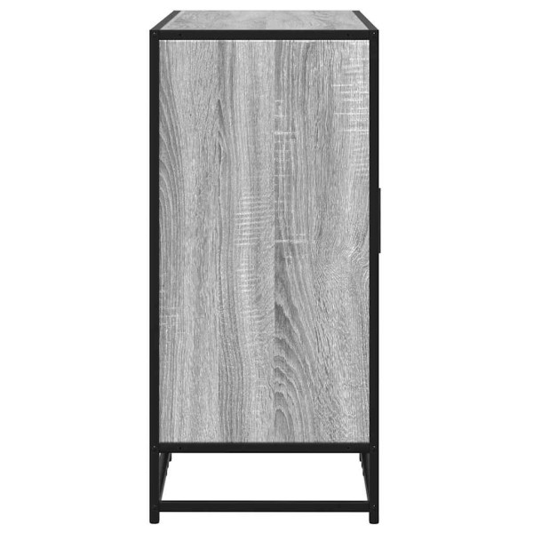 Aparador de madera de ingeniería gris Sonoma 92x35x76 cm M 5