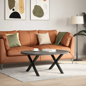 Pés para mesa de centro em formato de X. 2 peças. preto. 70x (42-43) cm. aço H