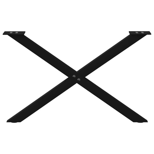Pés para mesa de centro em formato de X. 2 peças. preto. 70x (42-43) cm. aço M 4