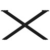 Pés para mesa de centro em formato de X. 2 peças. preto. 70x (42-43) cm. aço 4