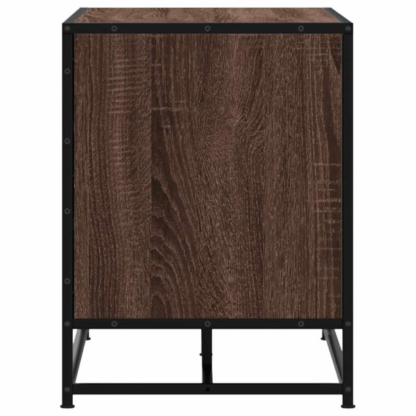 Banco calçado carvalho castanho 80x40x53.5 cm madeira e metal M 5