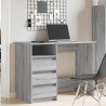 Escritorio de madera de ingeniería gris Sonoma 102x50x75 cm 3