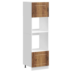 Armarios para horno 2 uds Lucca madera vieja madera ingeniería H