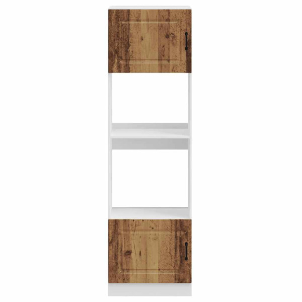 Armários forno 2 pcs Lucca derivados de madeira madeira velha M 4