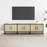Mueble TV metal y madera ingeniería roble Sonoma 150x35x41 cm 3