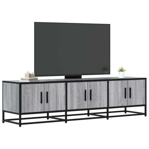 Mueble TV madera ingeniería y metal gris Sonoma 150x35x41 cm D