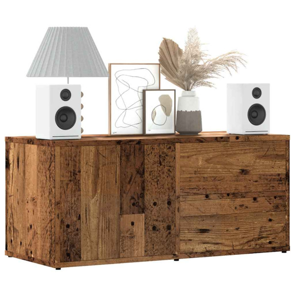 Mueble de TV madera ingeniería madera envejecida 80x34x35.5 cm D