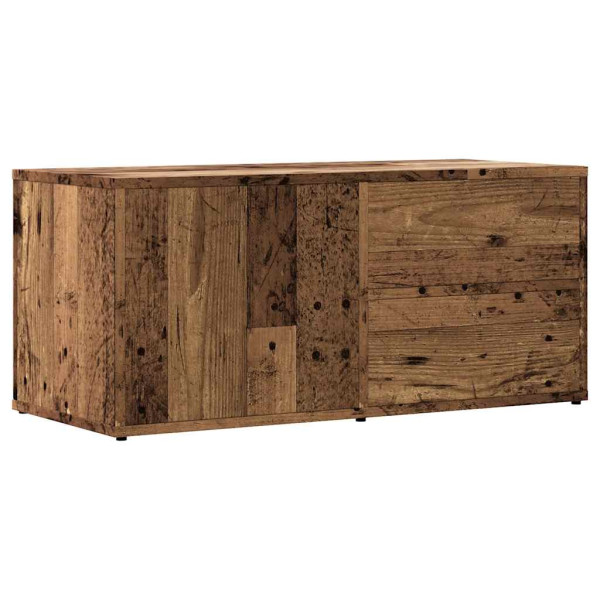 Mueble de TV madera ingeniería madera envejecida 80x34x35.5 cm M 2