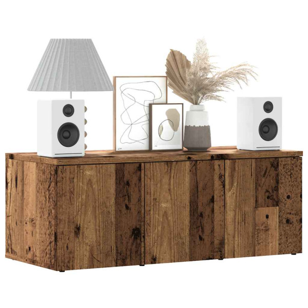 Mueble para TV madera contrachapada envejecida 80x34x30 cm D