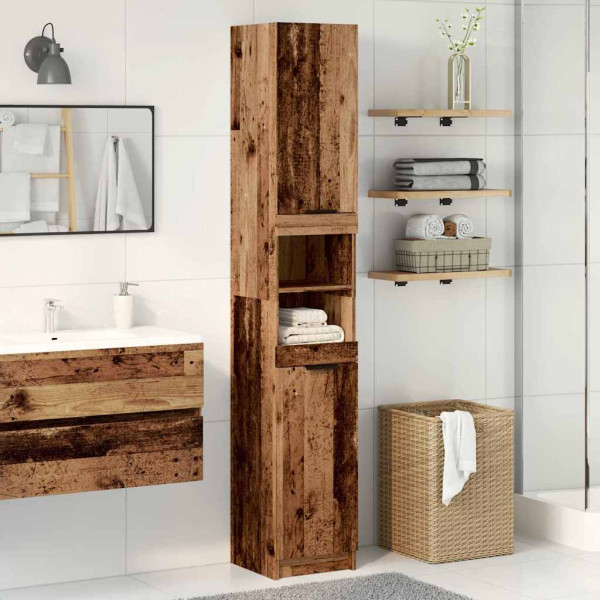 Armario de baño de madera contrachapada envejecida M 3