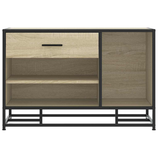 Banco zapatero madera de ingeniería roble sonoma 80x40x53.5 cm M 4