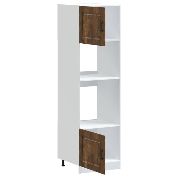 Armarios para horno 2 uds Lucca roble ahumado madera ingeniería M 5