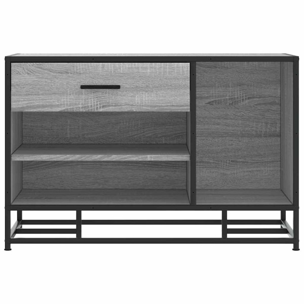 Banco zapatero madera de ingeniería gris sonoma 80x40x53.5 cm M 4
