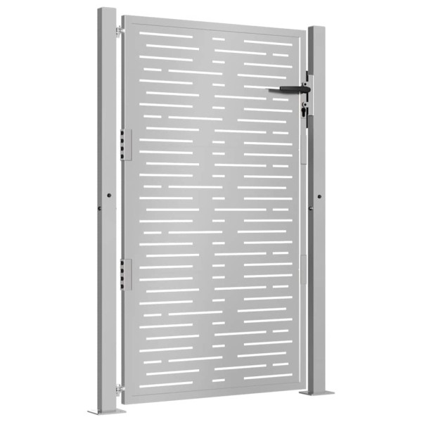 Puerta de jardín acero corten diseño cuadrado 105x130 cm M 3