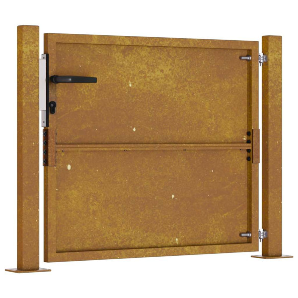 Puerta de jardín acero corten 105x105 cm M 5
