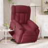 Poltrona de massagens reclin. elevatória tecido vermelho tinto 1