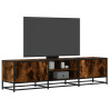 Mueble TV metal y madera ingeniería roble humo 160x35x41 cm 1
