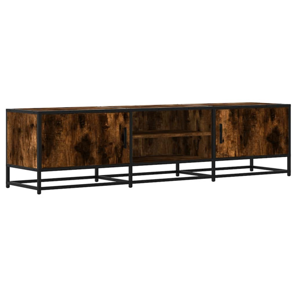 Mueble TV metal y madera ingeniería roble humo 160x35x41 cm M 2