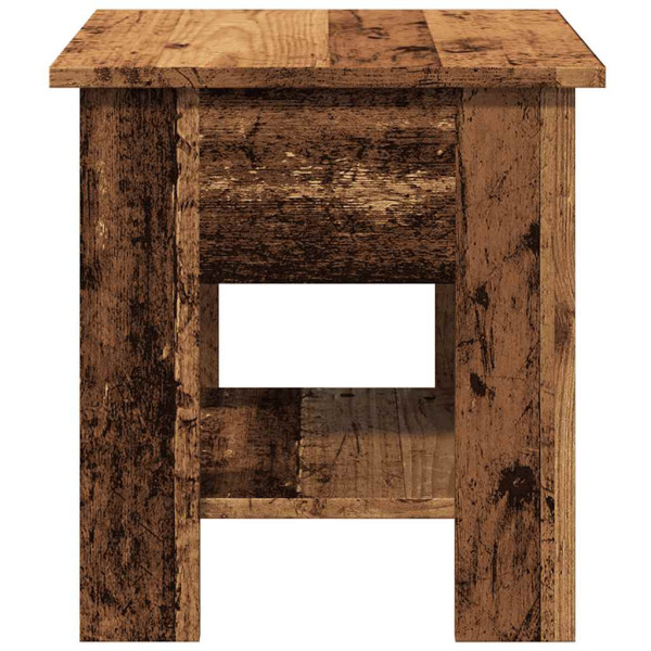 Mesa de centro madera ingeniería madera envejecida 40x40x42 cm M 5
