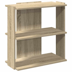 Librería 3 estantes madera ingeniería roble Sonoma 60x30x60 cm H