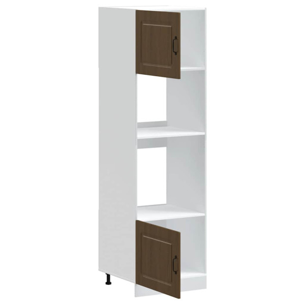 Armarios para horno 2 uds Lucca roble marrón madera ingeniería M 5