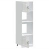 Armários forno 2pcs Lucca derivados de madeira branco brilhante 5