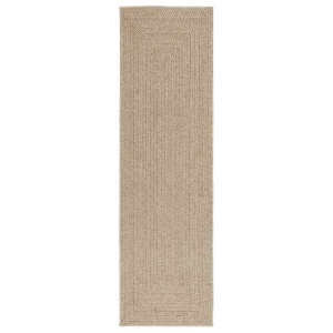 Alfombra ZIZUR apariencia yute interior exterior beige 80x250cm H