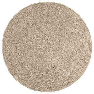 Alfombra ZIZUR olhar jute interior/exterior bege Ø 120 cm H