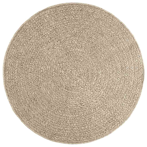 Alfombra ZIZUR aspecto yute interior/exterior beige Ø 120 cm M 2