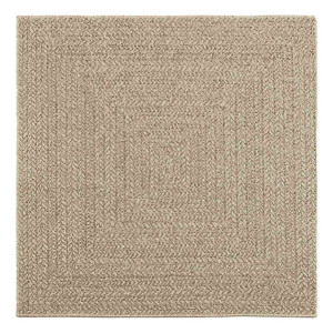 Alfombra ZIZUR aspecto yute interior/exterior beige 120x120 cm H
