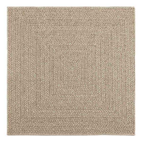 Alfombra ZIZUR aspecto yute interior/exterior beige 120x120 cm M 2