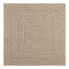 Alfombra ZIZUR aspecto yute interior/exterior beige 120x120 cm 2
