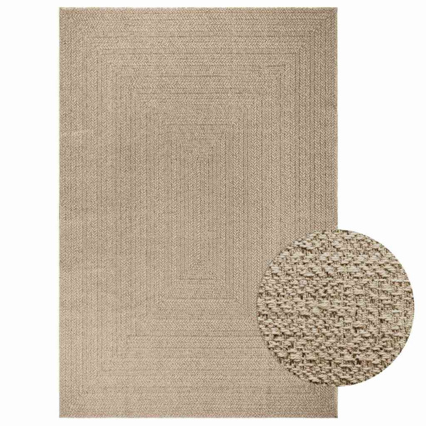 Alfombra ZIZUR aspecto yute interior/exterior beige 200x290 cm D