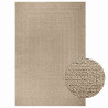 Alfombra ZIZUR aspecto yute interior/exterior beige 200x290 cm 1