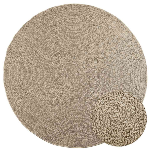 Alfombra ZIZUR aspecto yute interior/exterior beige Ø 200 cm D