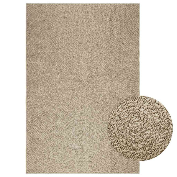 Alfombra ZIZUR aspecto yute interior/exterior beige 160x230 cm D