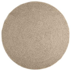 Alfombra ZIZUR apariencia yute interior exterior beige Ø 160 cm H