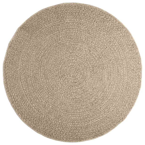 Alfombra ZIZUR apariencia yute interior exterior beige Ø 160 cm M 2