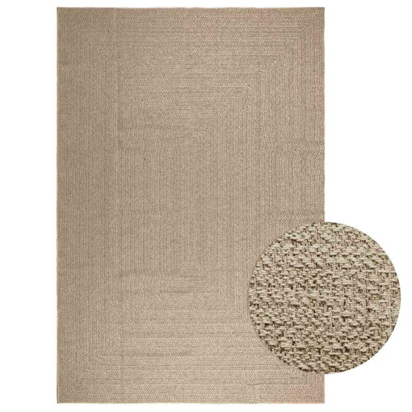 Alfombra ZIZUR aspecto yute interior/exterior beige 240x340 cm D