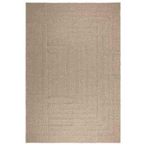 Tapete ZIZUR com efeito juta para interior/exterior bege 240x340 cm H