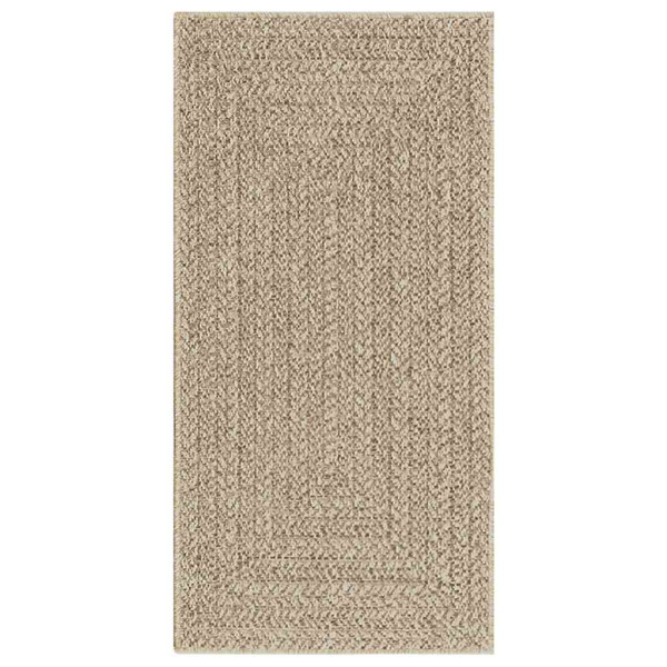 Tapete ZIZUR com aparência de juta para ambientes internos e externos bege 60x110cm M 2