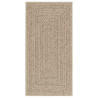 Alfombra ZIZUR apariencia yute interior exterior beige 60x110cm 2