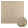 Alfombra ZIZUR aspecto yute interior/exterior beige 200x200 cm 1