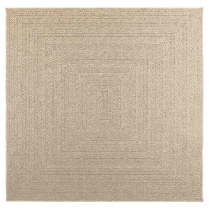 Alfombra ZIZUR aspecto yute interior/exterior beige 200x200 cm H