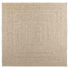 Alfombra ZIZUR aspecto yute interior/exterior beige 200x200 cm 2