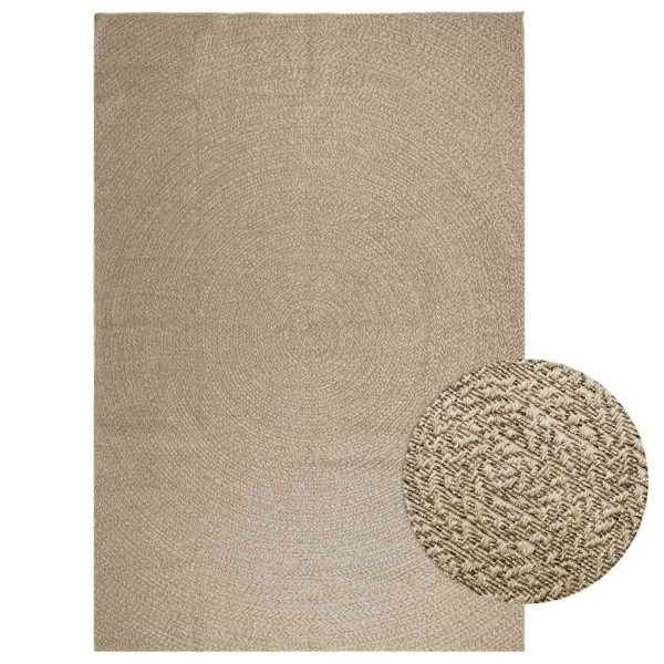 Alfombra ZIZUR aspecto yute interior/exterior beige 240x340 cm D