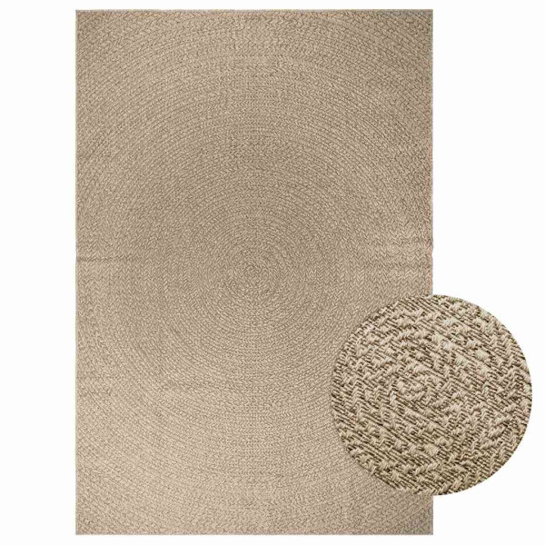 Alfombra ZIZUR aspecto yute interior/exterior beige 200x290 cm D