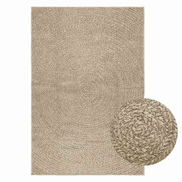 Alfombra ZIZUR aspecto yute interior/exterior beige 120x170 cm D